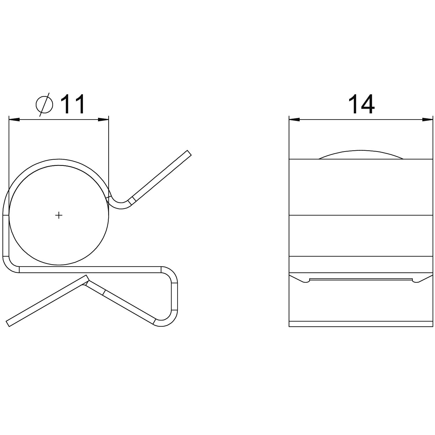 Clip de suspensão para cabo 10-11mm 1-4mm Aço Lamela de zinco zinco – Imagem 2 de 2