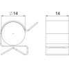 Clip de suspensão para cabo 12-14mm 1-4mm Aço Lamela de zinco zinco