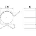 Clip de suspensão para cabo 12-14mm 1-4mm Aço Lamela de zinco zinco
