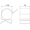 Clip de suspensão para cabo 15-18mm 1-4mm Aço Lamela de zinco zinco