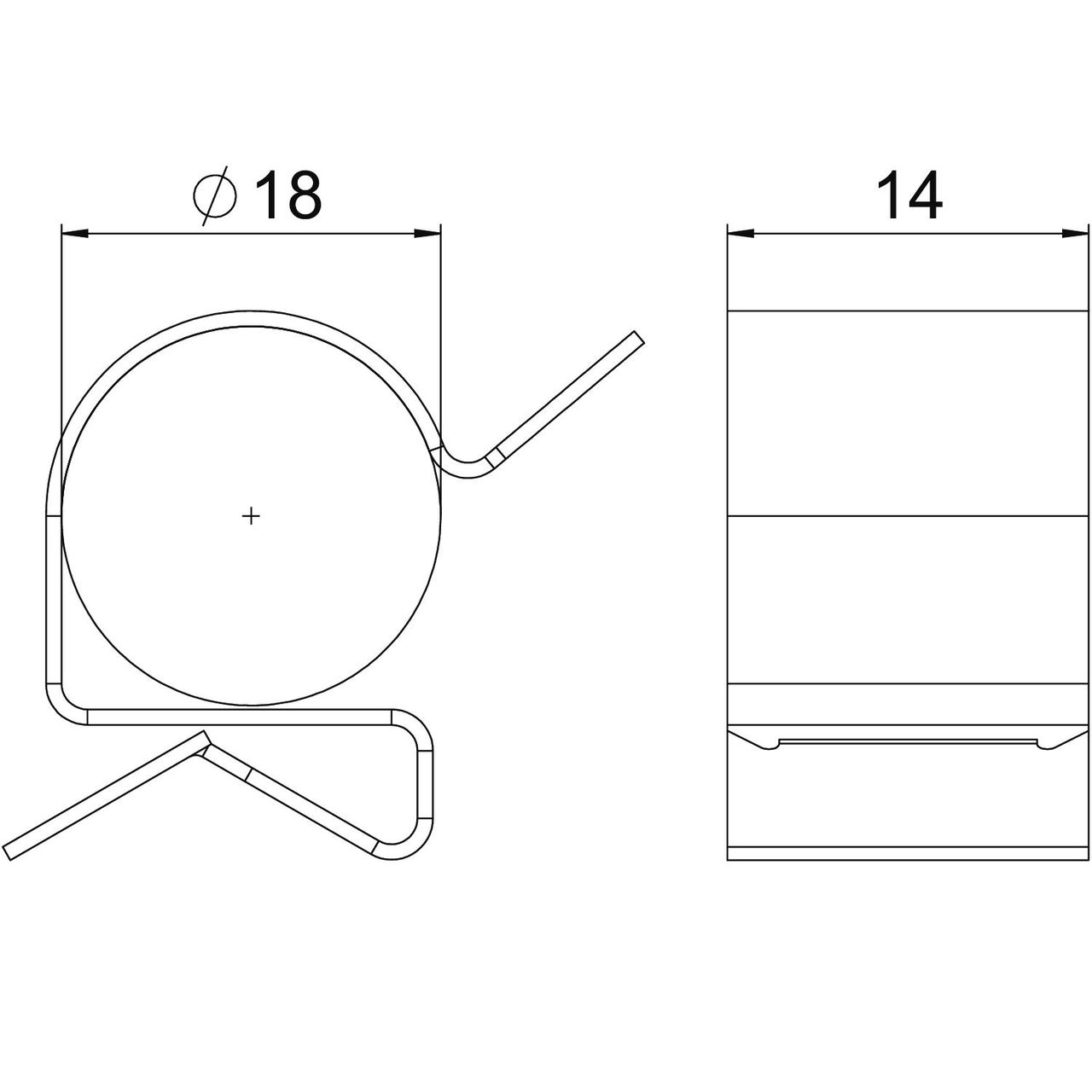 Clip de suspensão para cabo 15-18mm 1-4mm Aço Lamela de zinco zinco – Imagem 2 de 2