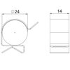 Clip de suspensão para cabo 19-24mm 1-4mm Aço Lamela de zinco zinco
