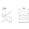 Clip de suspensão para cabo 4,5-5,5mm 4-7,5mm Aço Lamela de zinco