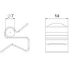 Clip de suspensão para cabo 6-7mm 4-7,5mm Aço Lamela de zinco zinco