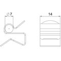Clip de suspensão para cabo 6-7mm 4-7,5mm Aço Lamela de zinco zinco