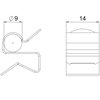 Clip de suspensão para cabo 8-9mm 4-7,5mm Aço Lamela de zinco zinco