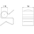 Clip de suspensão para cabo 8-9mm 4-7,5mm Aço Lamela de zinco zinco