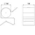Clip de suspensão para cabo 12-14mm 4-7,5mm Aço Lamela de zinco zinco