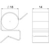 Clip de suspensão para cabo 15-18mm 4-7,5mm Aço Lamela de zinco zinco