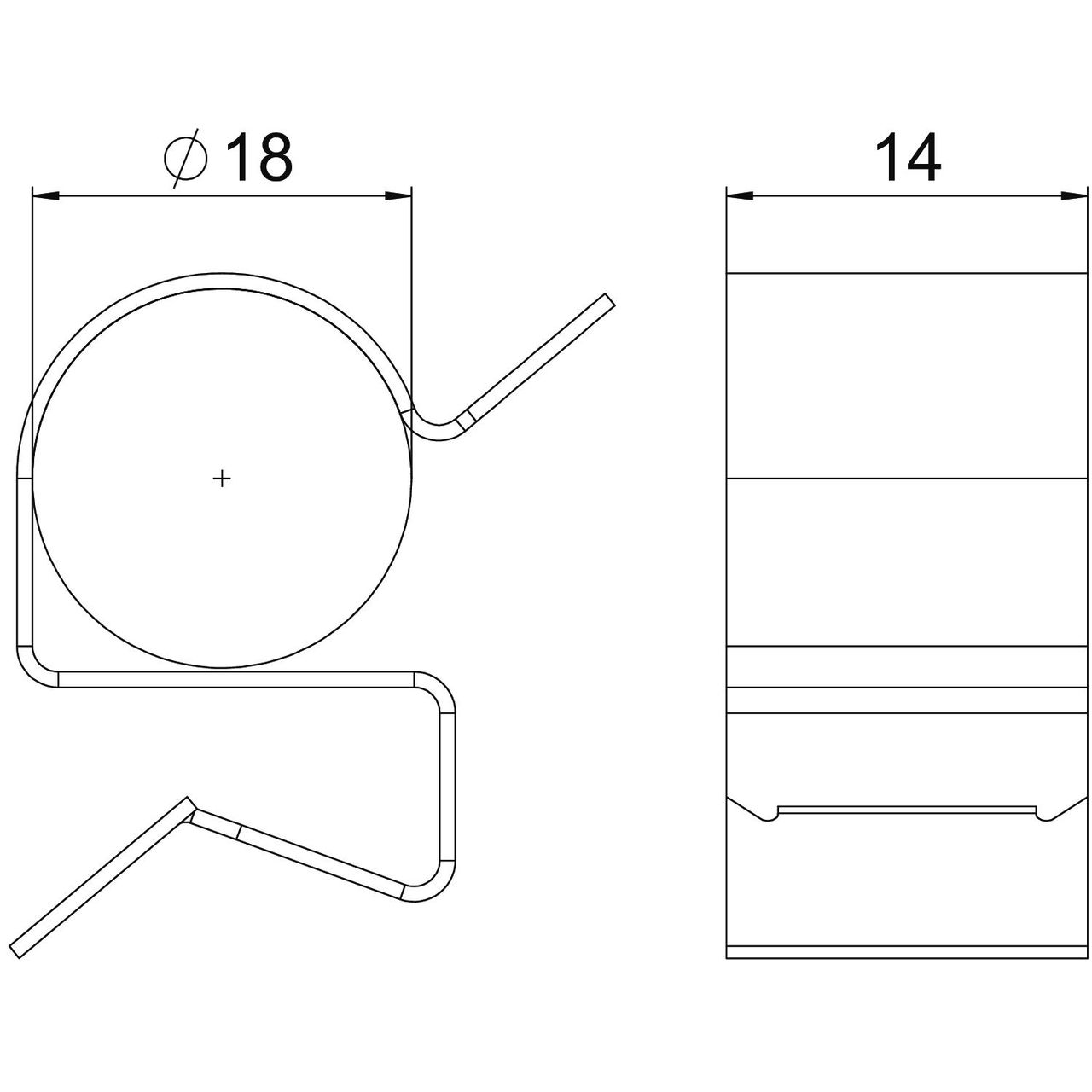 Clip de suspensão para cabo 15-18mm 4-7,5mm Aço Lamela de zinco zinco – Imagem 2 de 2