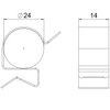 Clip de suspensão para cabo 19-24mm 4-7,5mm Aço Lamela de zinco zinco