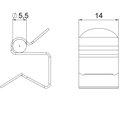 Clip de suspensão para cabo 4,5-5,5mm 7,5-12mm Aço Lamela de zinco zinco