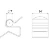 Clip de suspensão para cabo 6-7mm 7,5-12mm Aço Lamela de zinco zinco
