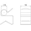 Clip de suspensão para cabo 8-9mm 7,5-12mm Aço Lamela de zinco zinco