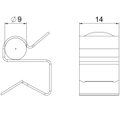 Clip de suspensão para cabo 8-9mm 7,5-12mm Aço Lamela de zinco zinco