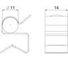 Clip de suspensão para cabo 10-11mm 7,5-12mm Aço Lamela de zinco zinco