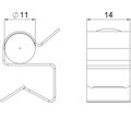 Clip de suspensão para cabo 10-11mm 7,5-12mm Aço Lamela de zinco zinco