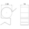 Clip de suspensão para cabo 19-24mm 7,5-12mm Aço Lamela de zinco zinco