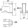Beam clamp multifunctional 14-20mm Aço Lamela de zinco zinco