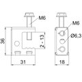Clip de suspensão 2-13mm Aço Lamela de zinco zinco