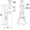 Clip de suspensão com admissão de tubo 20-25mm 2-13mm Aço Lamela de zinco zinco