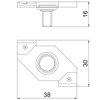 Ceiling profile clamp with threaded bolt M6x9mm Aço Lamela de zinco zinco