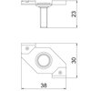 Ceiling profile clamp with threaded bolt M6x16mm Aço Lamela de zinco zinco