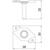 Ceiling profile clamp with threaded bolt M6x25mm Aço Lamela de zinco zinco