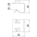 Seat for beam clamp SCC 1-4 16-20mm Aço Lamela de zinco zinco