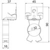 Beam clamp with bottom pipe clamp 30-32mm 3-7mm Aço Lamela de zinco zinco
