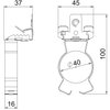Clip de suspensão com admissão de tubo 36-40mm 3-7mm Aço Lamela de zinco zinco