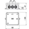 Junction box 85x85x40 Polietileno preto grafite RAL 9011