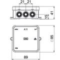 Junction box 85x85x40 Polietileno preto grafite RAL 9011