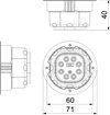 Passa-cabos para caixa de aparelhagem Ø71x40 Elastómero termoplástico cinzento