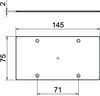 Tampa UP/HW versão dupla 145x75x2 Policarbonato/acrilonitrila-butadieno-estireno branco