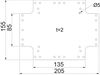 Placa de montagem incluí parafusos de fixação 205x155x2 Aço galvanizado pelo método Sendzimir
