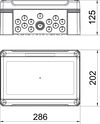 Quadro de distribuição para máx. 12 módulos 286x202x125 Poliestireno cinzento claro RAL 7035