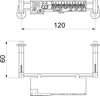 Conjunto de réguas de bornes com ligadores rápidos 82x15x4