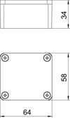 Caixa de alumínio com superfície revestível 64x58x34 Molde de pressão em alumínio Revestimento cromado III