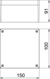 Caixa de alumínio com superfície revestível 160x160x90 Molde de pressão em alumínio Revestimento cromado III