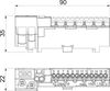 Fase terminal com contactos de encaixe 12x2,5mm² Poliamida cinzento