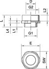 Expansor M - M M20-M25 Latão niquelado