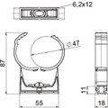 ProQuick clip 44-50mm Poliamida cinzento claro RAL 7035