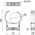 ProQuick clip 58,5-65mm Poliamida cinzento claro RAL 7035