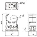 ProQuick clip 14-16,5mm Poliamida branco de sinalização RAL 9003