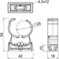 ProQuick clip 24-28mm Poliamida cinzento claro RAL 7035