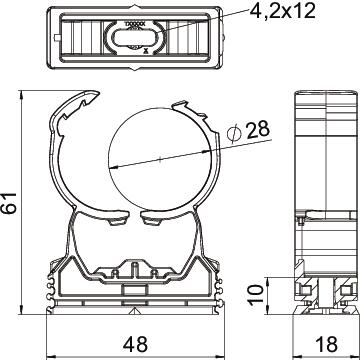 ProQuick clip 27,5-32mm Poliamida branco de sinalização RAL 9003 – Imagem 2 de 2