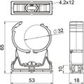 ProQuick clip 31,2-35,8mm Poliamida cinzento claro RAL 7035