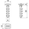 Push-fit plug for pressing in 34,2x14,2x12,2 Poliamida