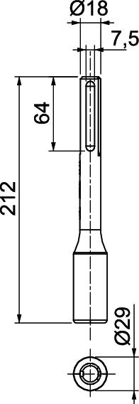 Batente p/ martelo pneumático para Hilti TE54/55 74/75 20mm Aço – Imagem 2 de 3